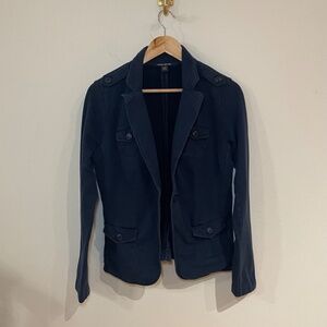 Lucky Brand Cotton Jacket Women's MD Blue Casual Everyday Classic